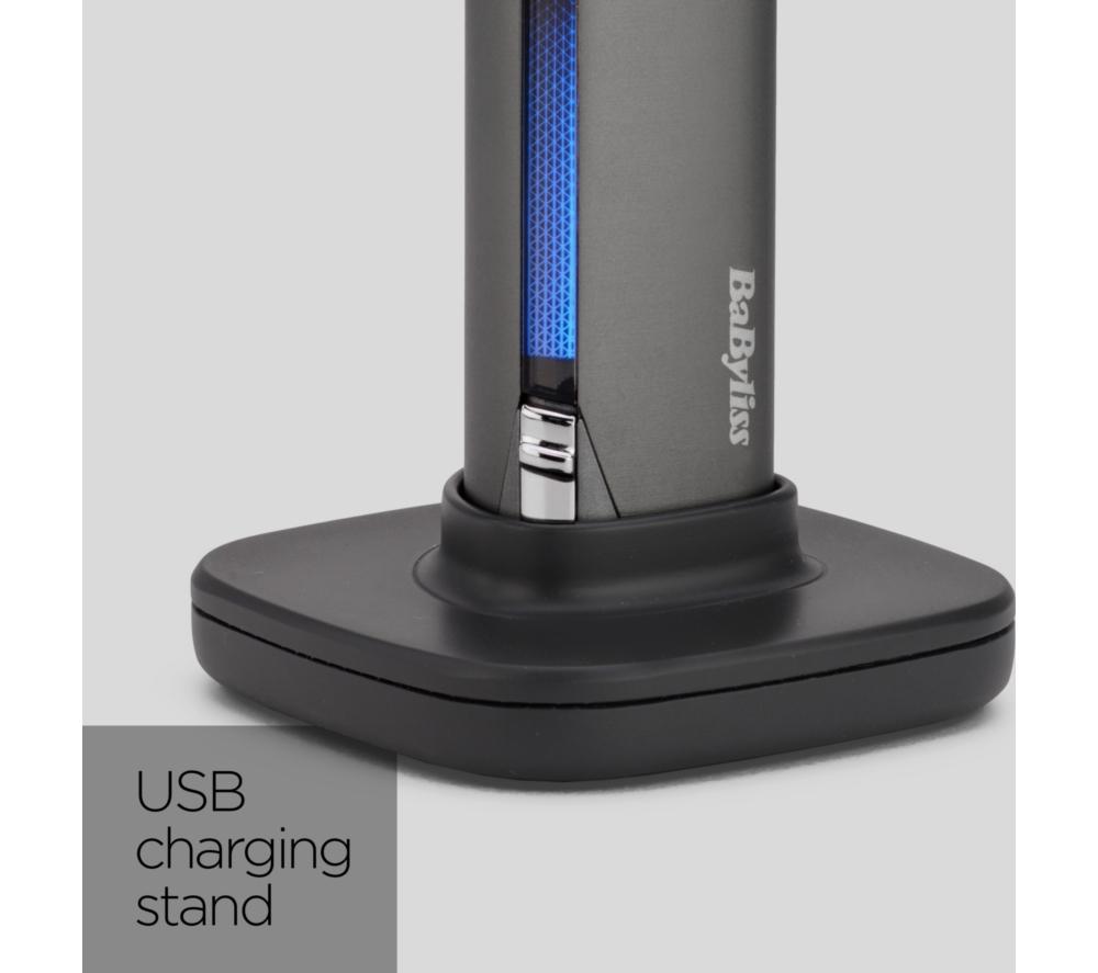 BABYLISS Super-X Metal Series Wet & Dry Beard Trimmer - Black & Grey image number 6 of 11