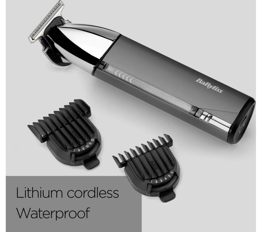 BABYLISS Super-X Metal Series Wet & Dry Beard Trimmer - Black & Grey image number 7 of 11