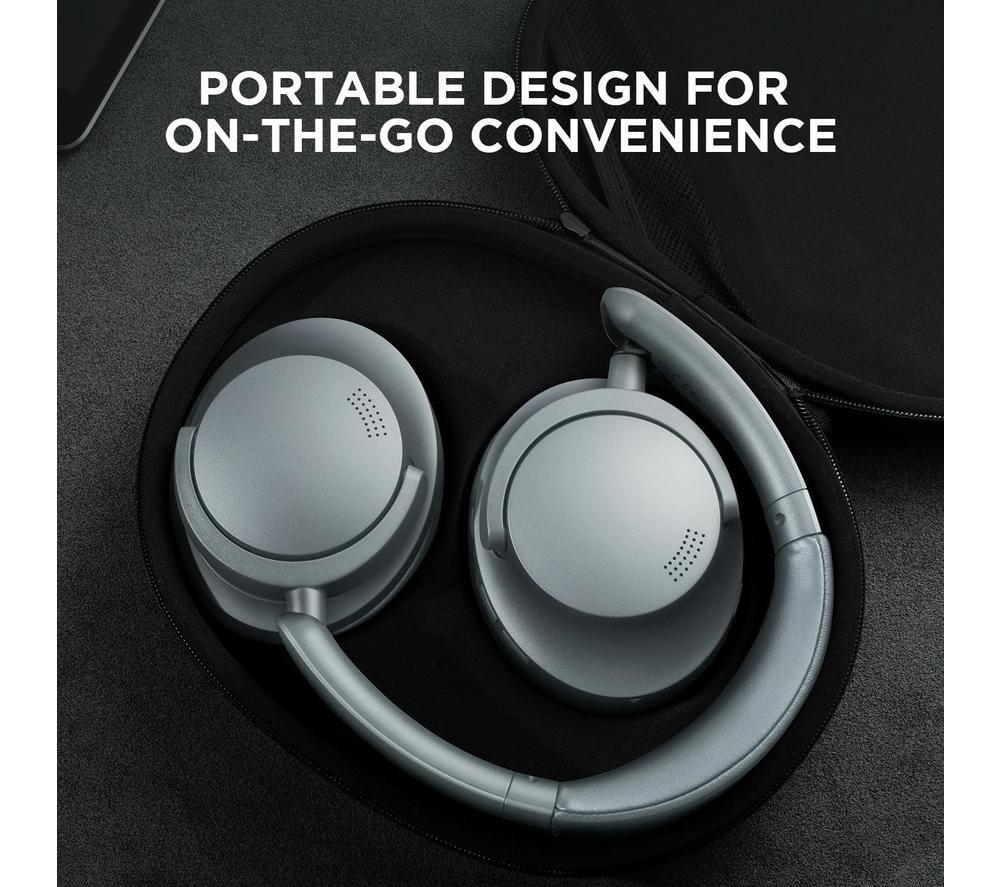 1MORE SonoFlow HQ50 Wireless Bluetooth Noise-Cancelling Headphones - Silver image number 2 of 20