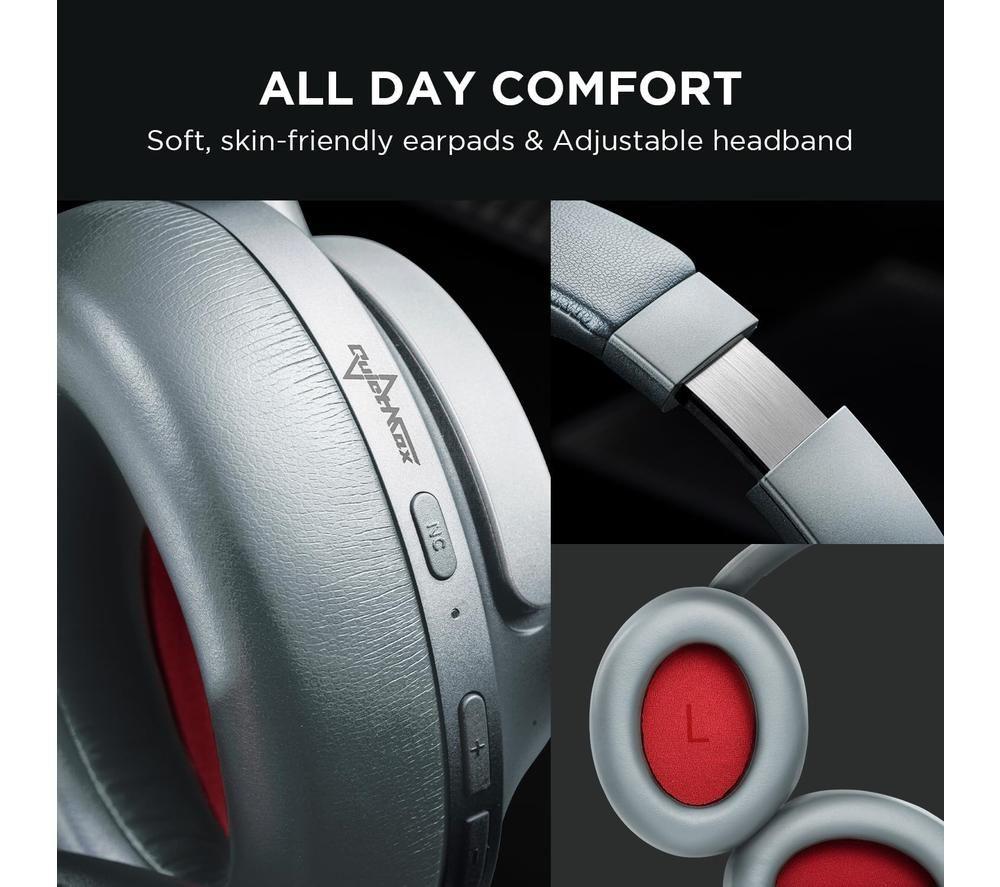 1MORE SonoFlow HQ50 Wireless Bluetooth Noise-Cancelling Headphones - Silver image number 6 of 20