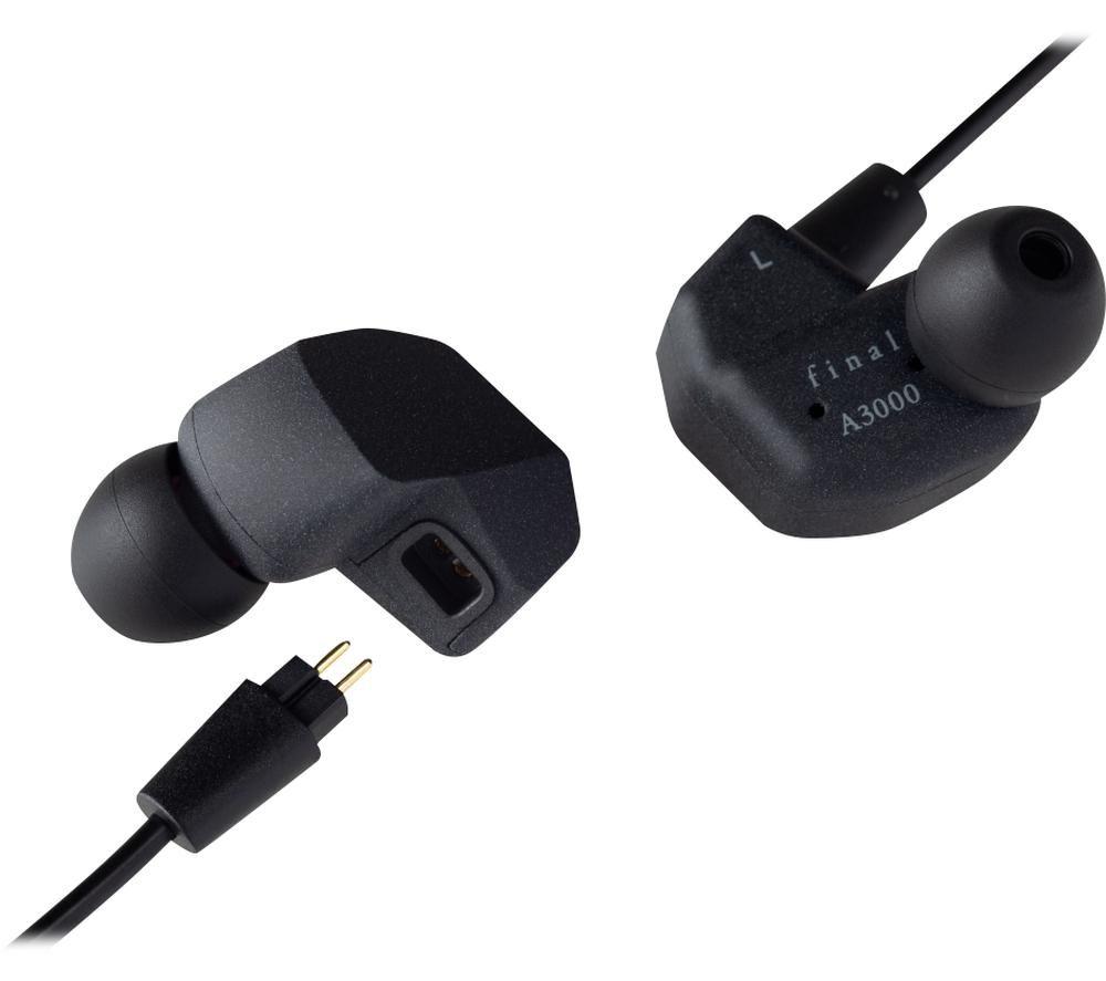 Final Audio A3000 Earphones - Black, Black