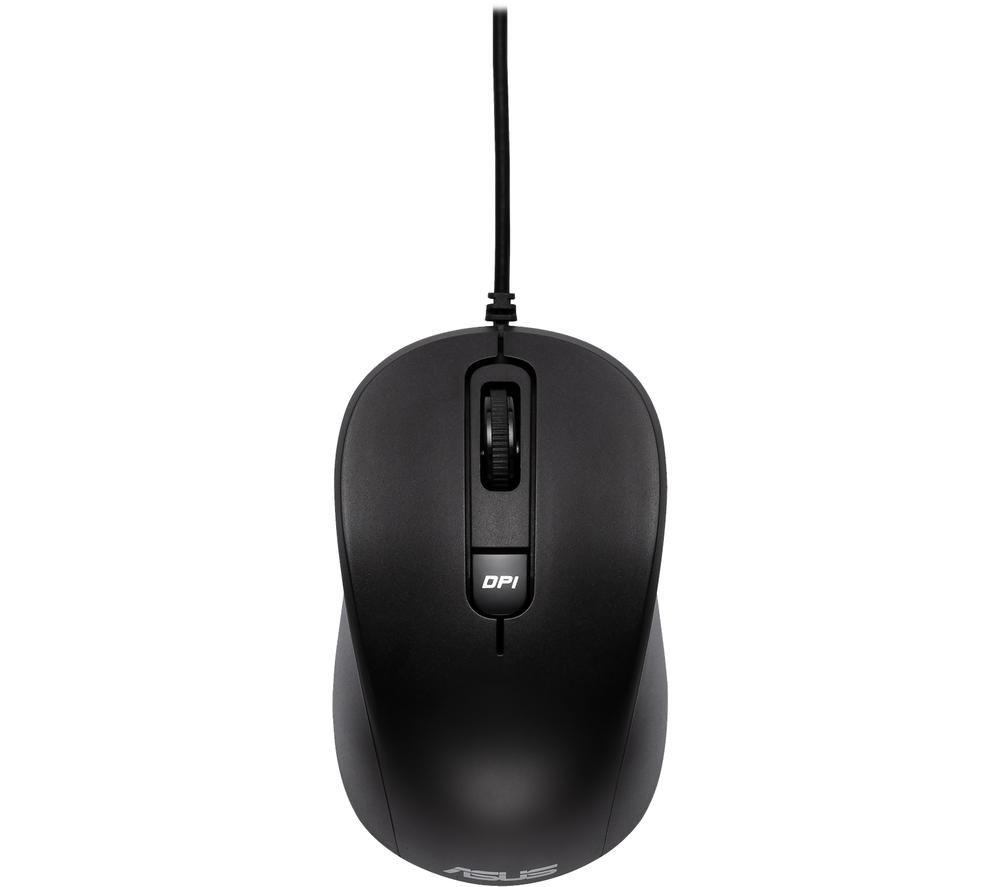 ASUS MU101C Blue Ray Silent Optical Mouse - Black image number 2 of 2