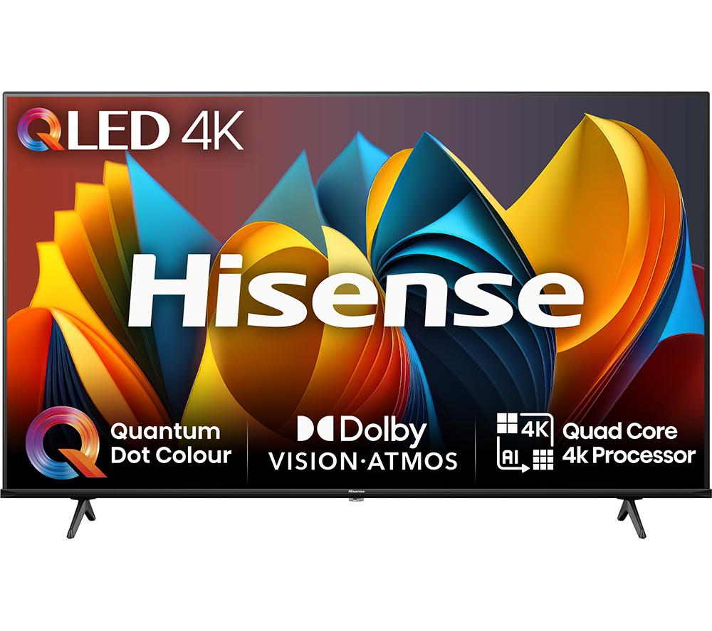 HISENSE 43E7NQTUK Smart 4K Ultra HD HDR QLED TV with Amazon Alexa, Black