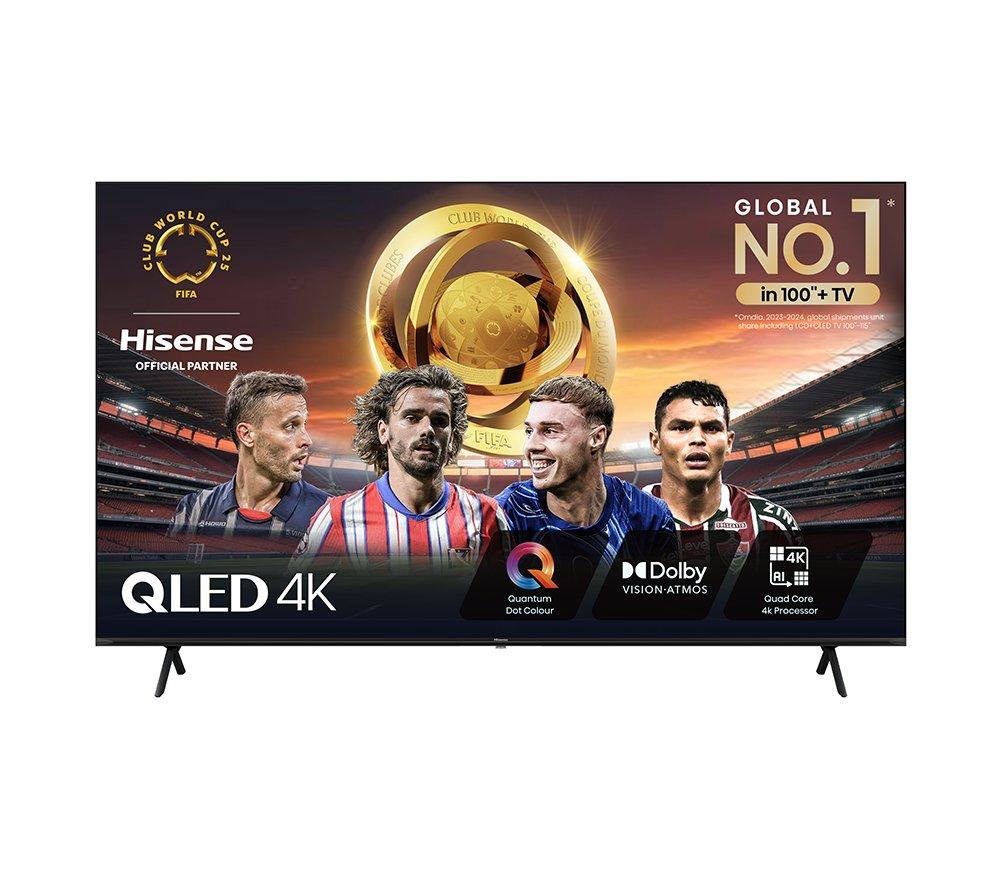 85 Hisense 85E7NQTUK  Smart 4K Ultra HD HDR QLED TV with Amazon Alexa, Black