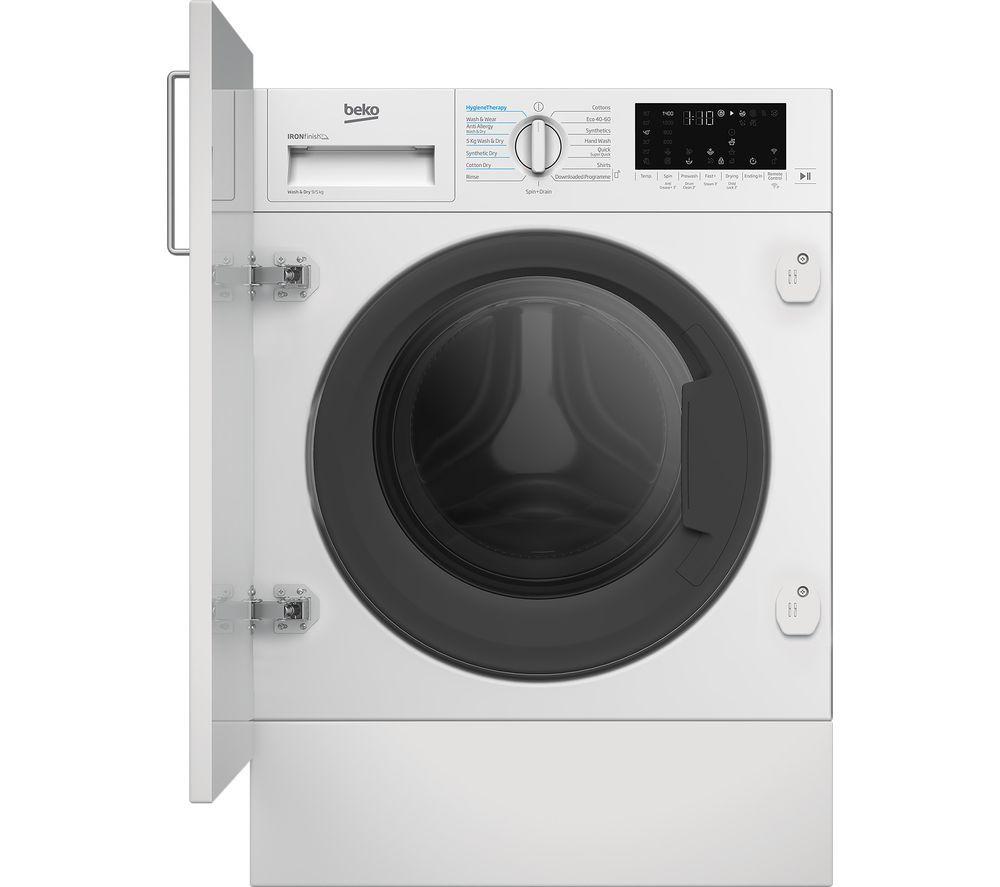 BEKO Pro WDIK954451F Integrated WiFi-enabled 9 kg Washer Dryer - White image number 2 of 4