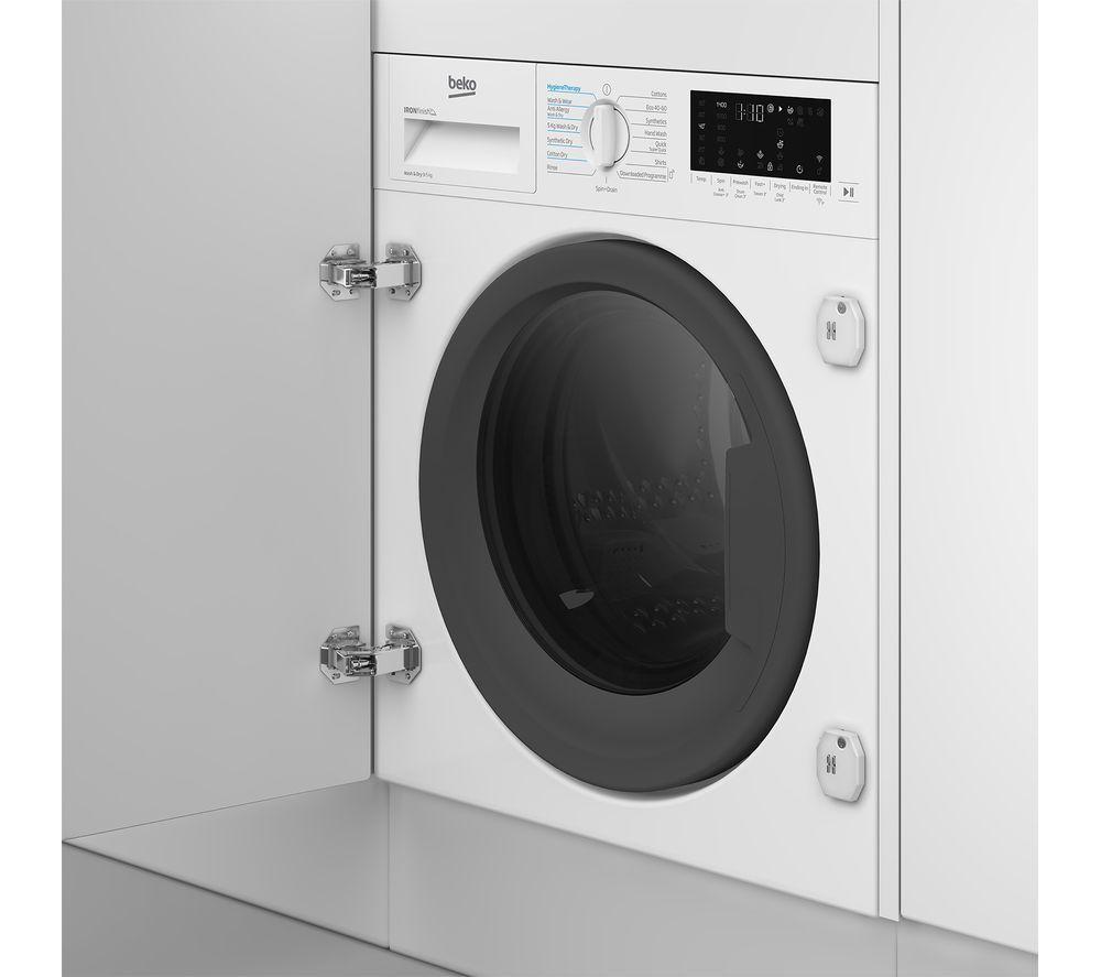 BEKO Pro WDIK954451F Integrated WiFi-enabled 9 kg Washer Dryer - White image number 3 of 4