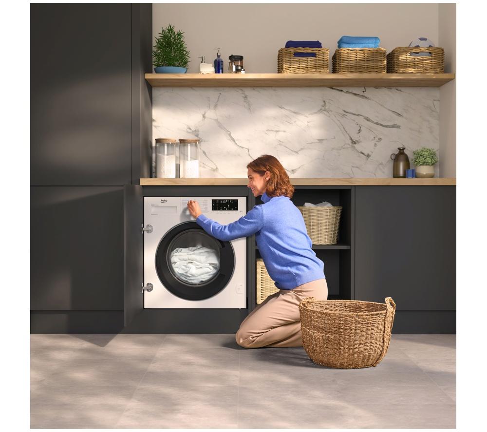 BEKO Pro WDIK954451F Integrated WiFi-enabled 9 kg Washer Dryer - White image number 14 of 16