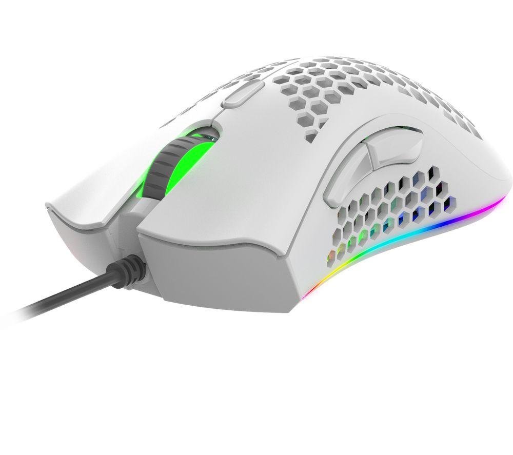 NOS M-650 Ultralight RGB Optical Gaming Mouse - White image number 2 of 2