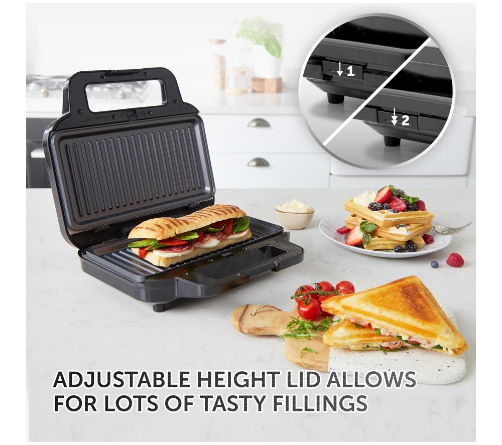 BREVILLE VST098 3-in-1 Snack Maker - Black & Stainless Steel image number 4 of 6