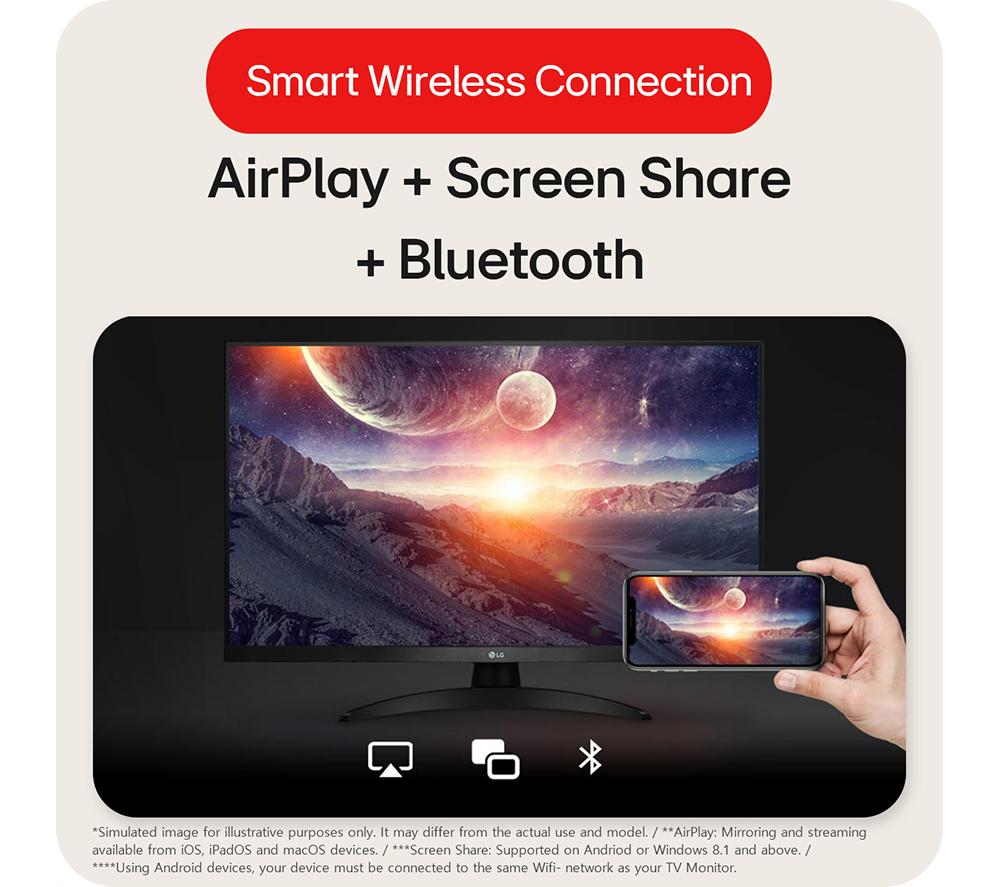 LG 27TQ615S-WZ 27" Smart Full HD LED TV Monitor - White