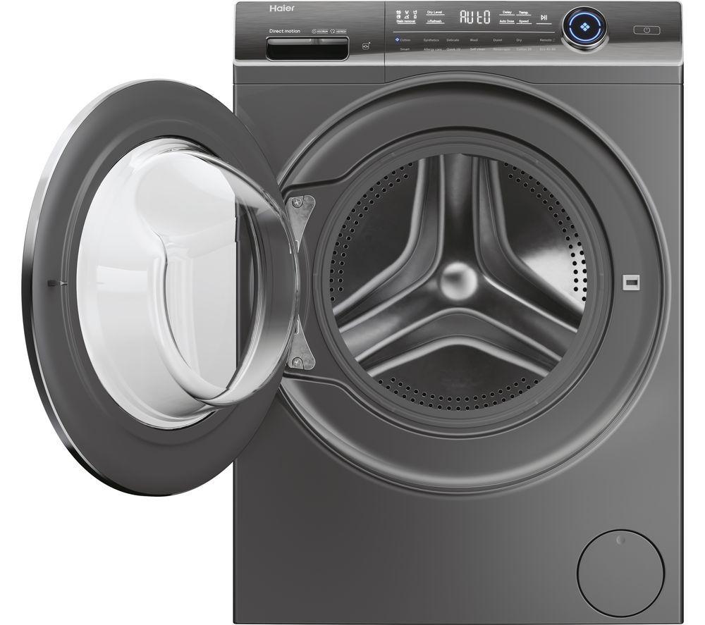 Haier HWD10BD14979SNUK Wifi Connected 10Kg / 6Kg Washer Dryer with 1400 rpm – Graphite – D Rated [Wash&Dry], A Rated [Wash Only]