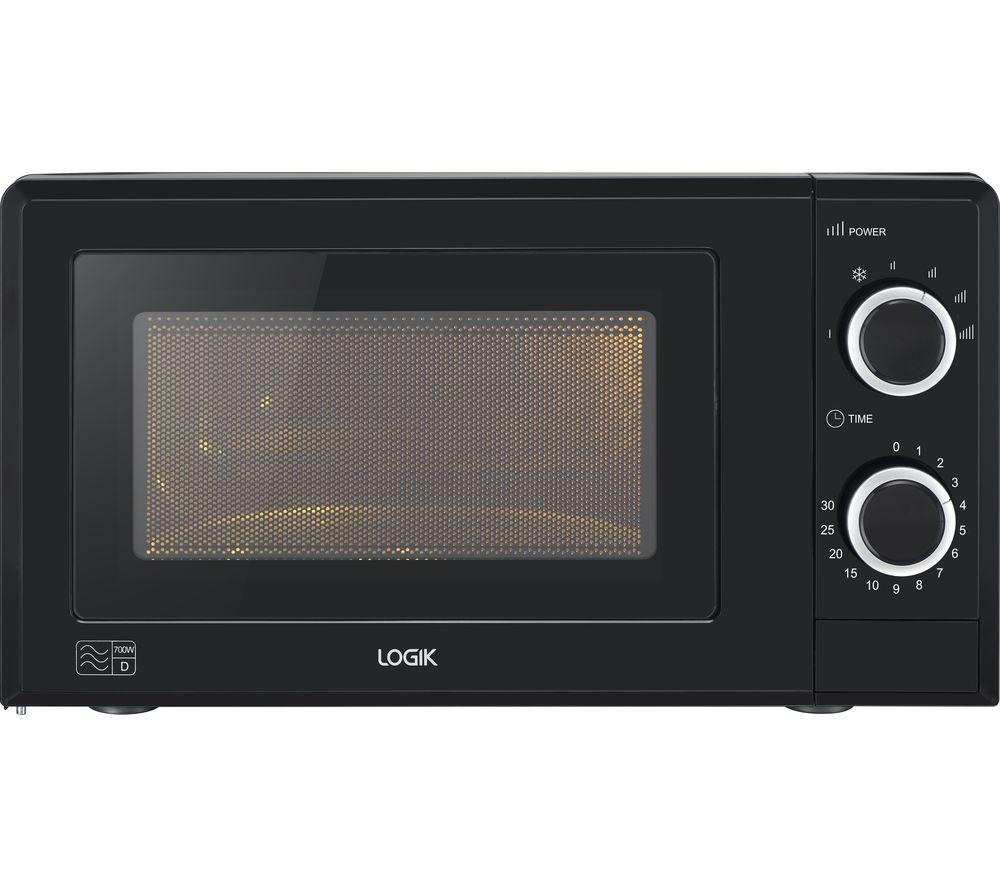 LOGIK LMB24 Compact Solo Microwave - Black, Black