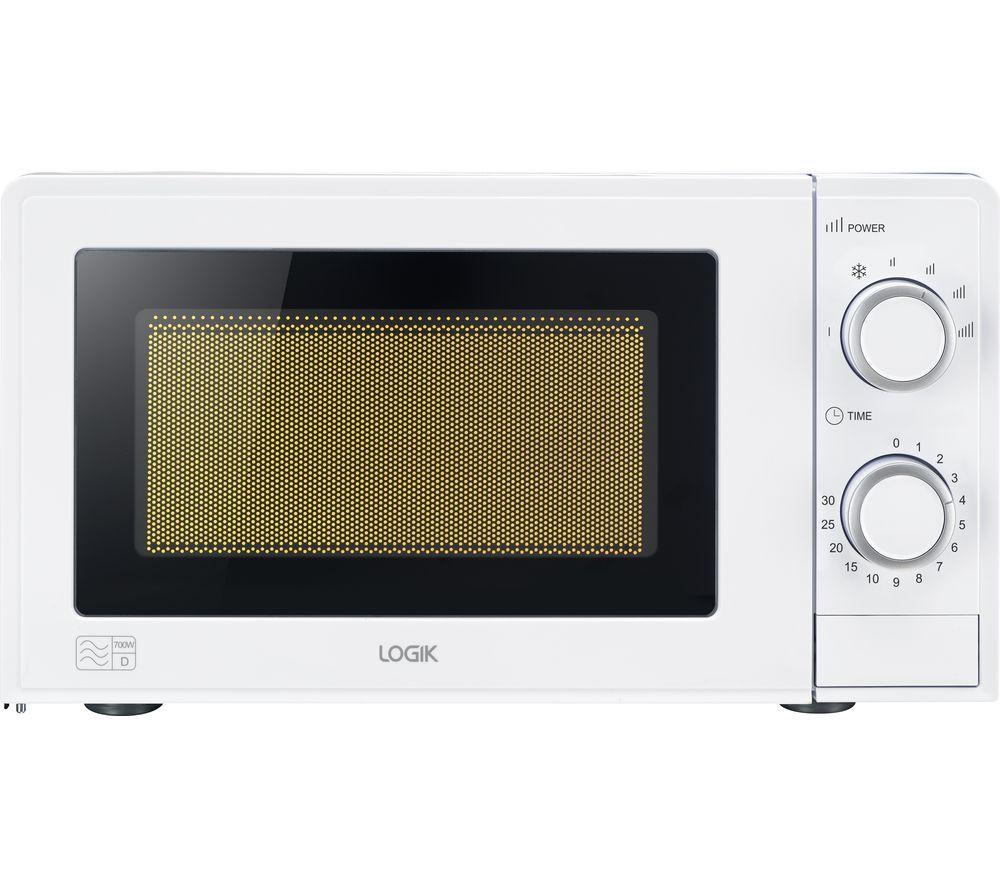 LOGIK LMW24 Compact Solo Microwave - White, White