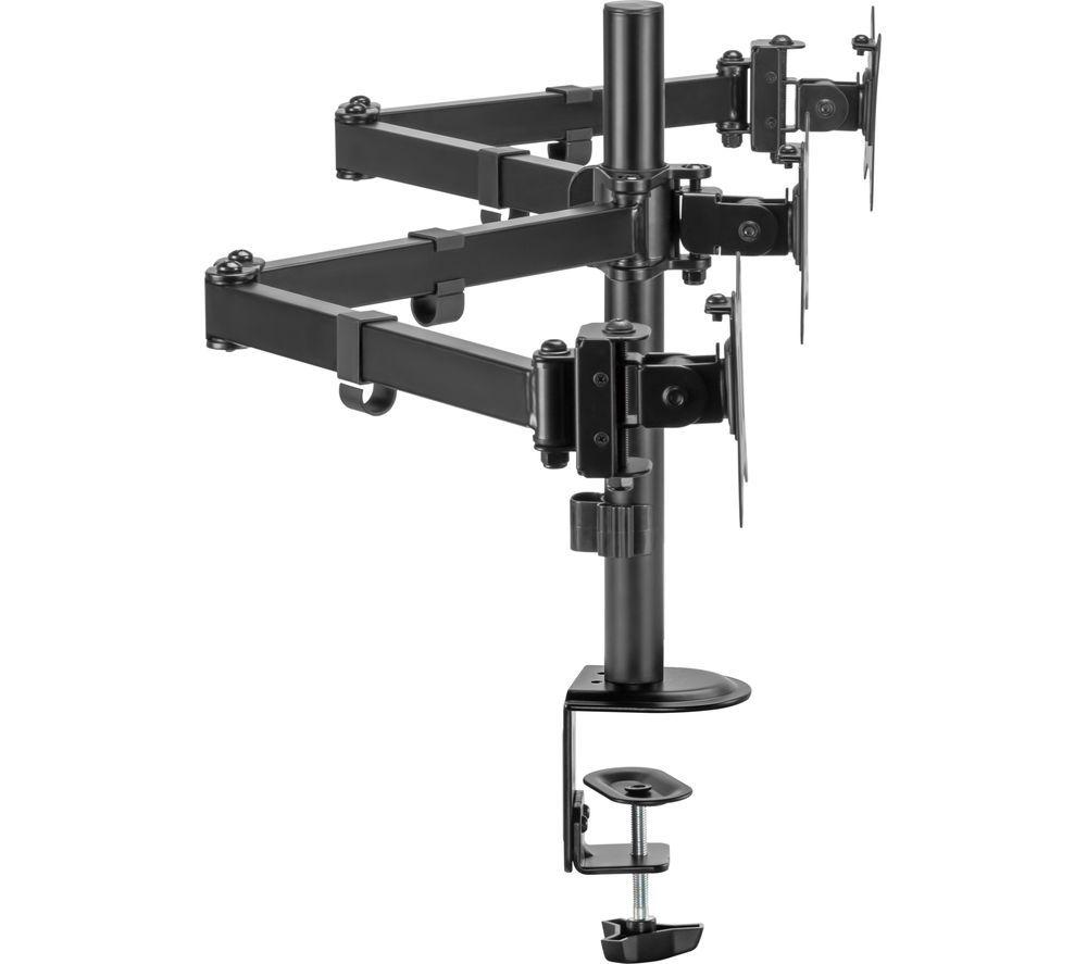 ESSENTIALS Triple Tilt & Swivel 27" Monitor Mount - Black