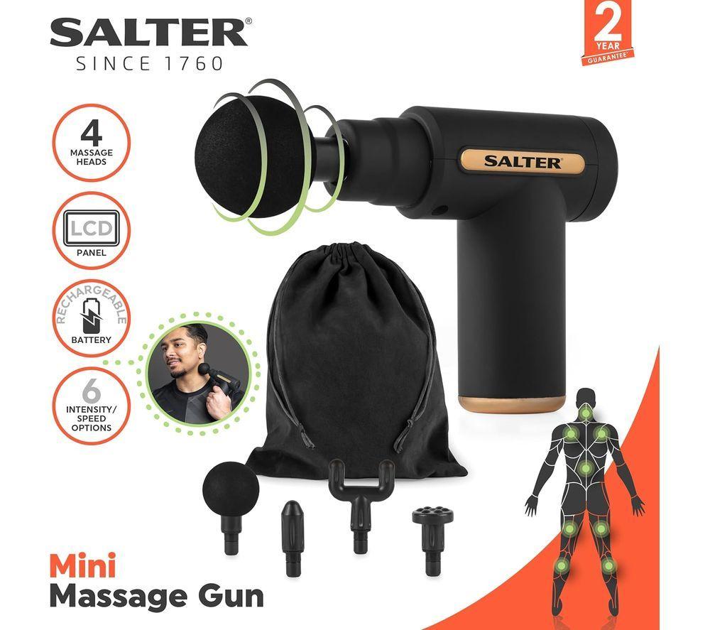 SALTER Mini Massage Gun - Black image number 3 of 3