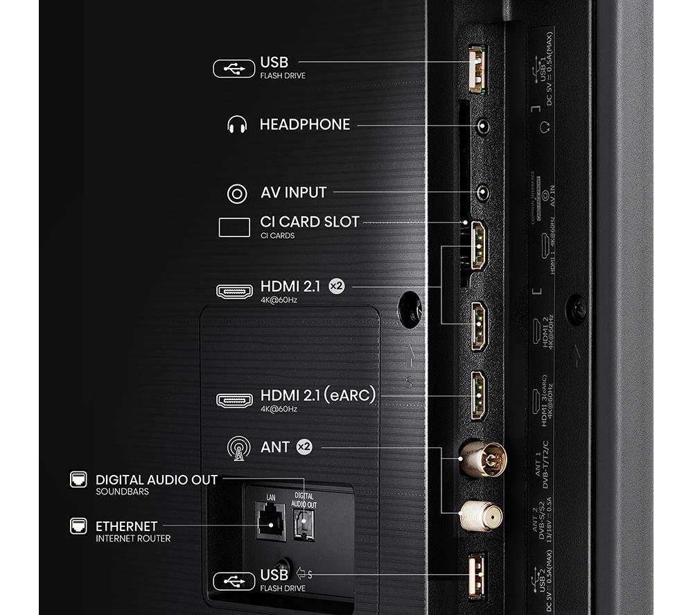 HISENSE 55U6NQTUK 55" Smart 4K Ultra HD HDR Mini LED TV with Amazon Alexa