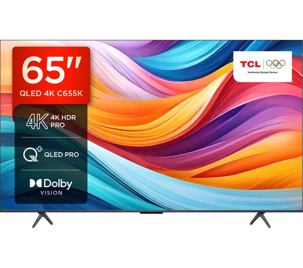 TCL 65C655K 65" Smart 4K Ultra HD HDR QLED TV with Google Assistant & Amazon Alexa