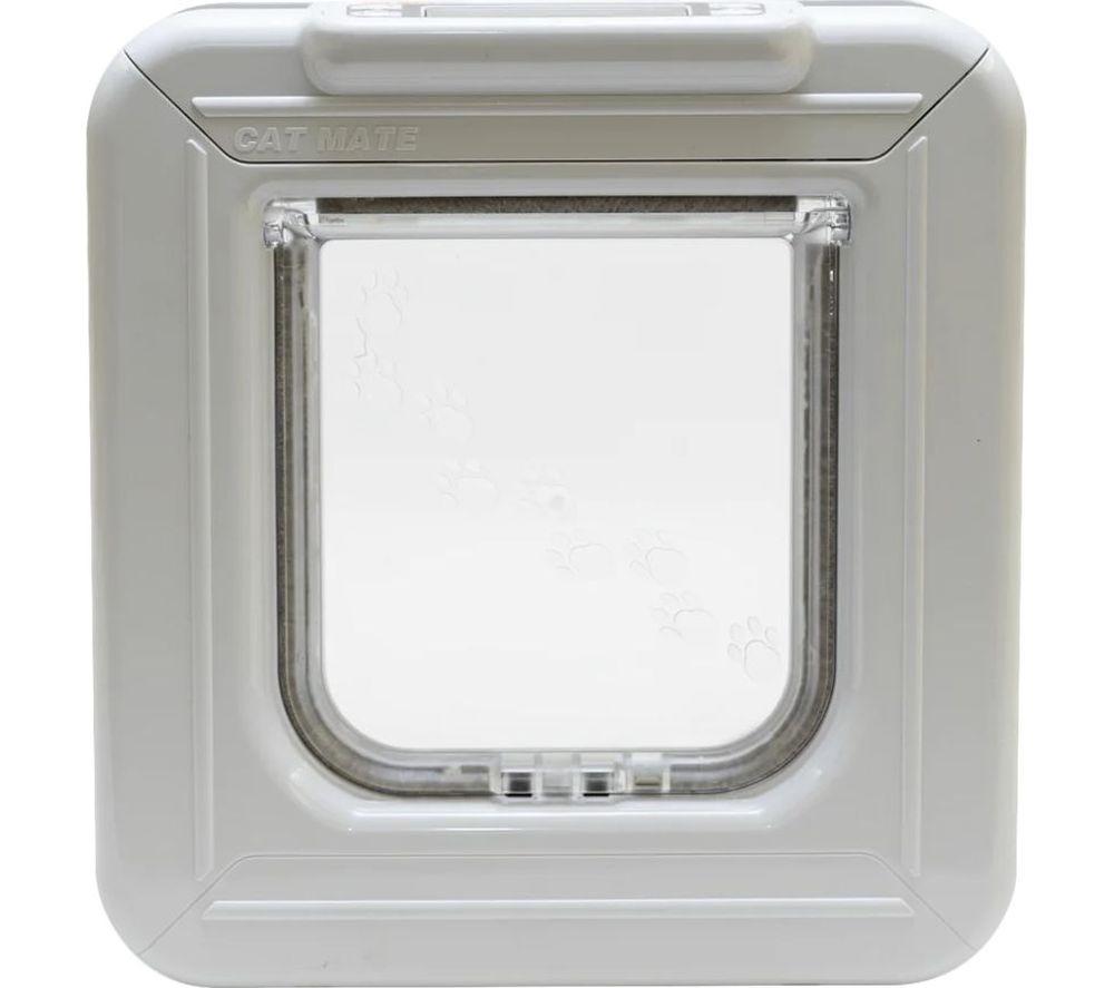 CLOSER PETS Elite Microchip Cat Flap with Timer Control - White