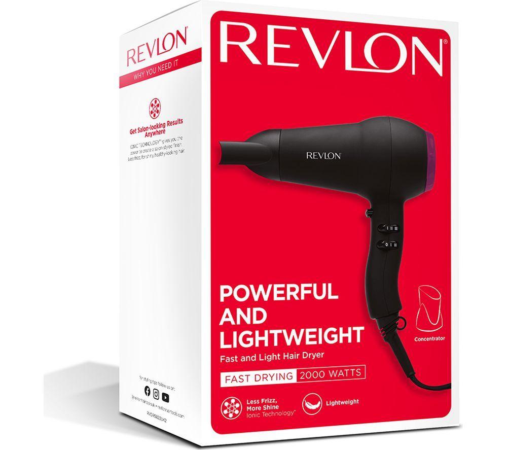 REVLON Fast & Light Hairdryer - Black image number 2 of 5