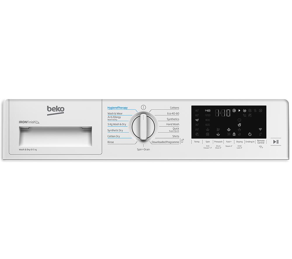 BEKO Pro RecycledTub WDIK854441 WiFi-enabled Integrated 8 kg Washer Dryer image number 5 of 9