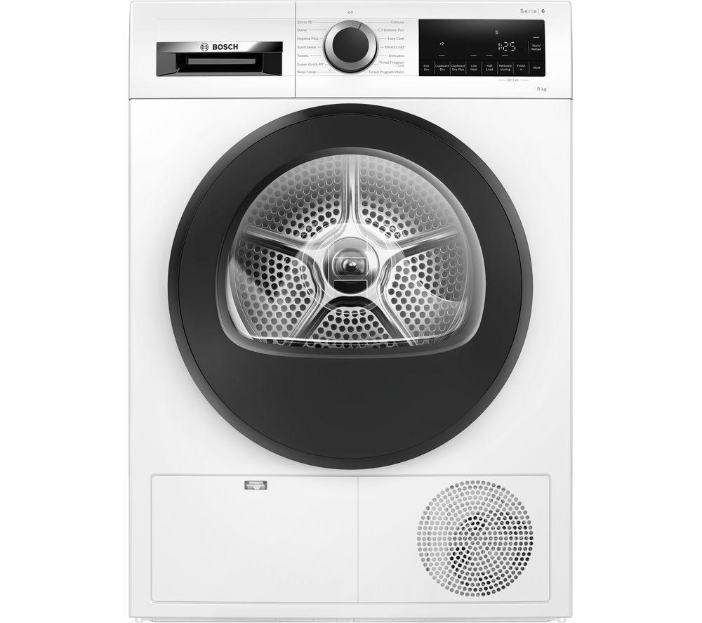 BOSCH Series 6 WPG23108GB 8 kg Condenser Tumble Dryer – White, White