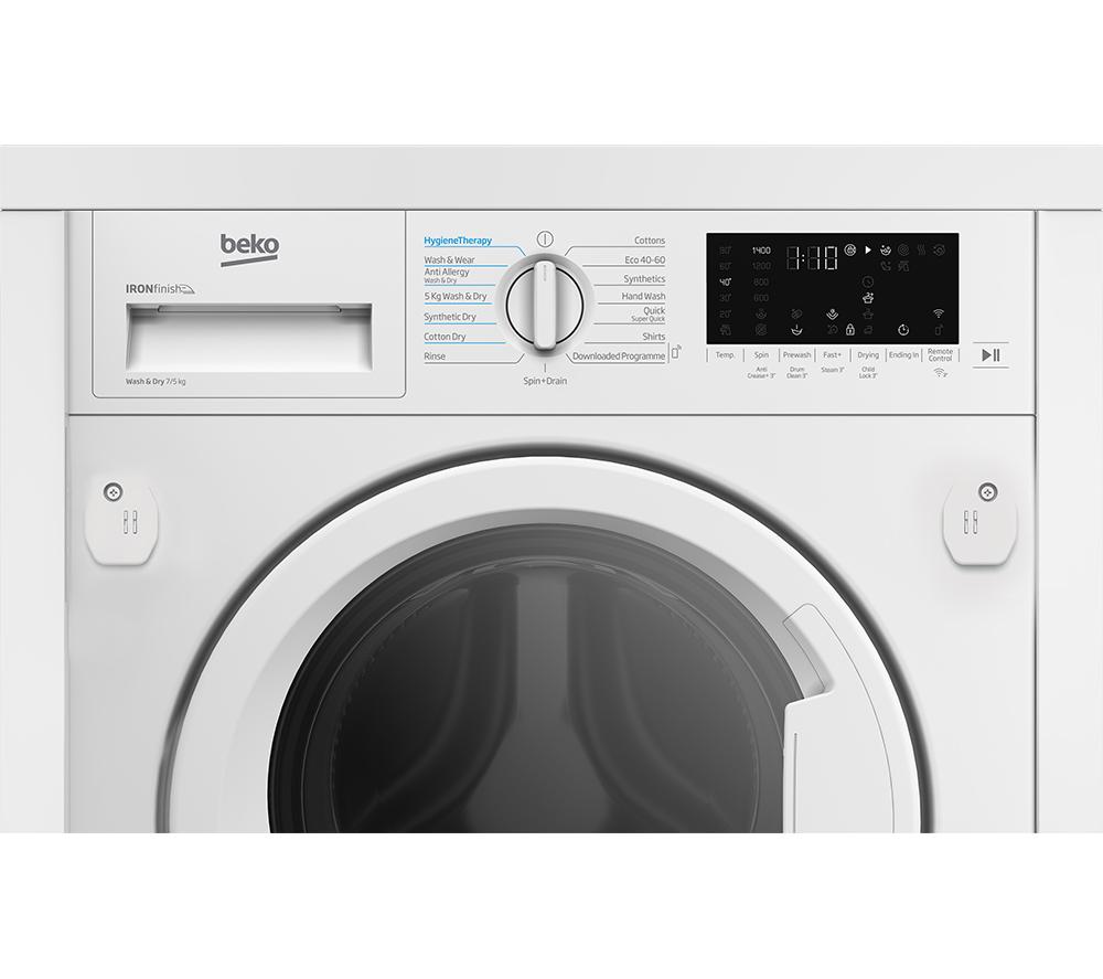 BEKO Pro RecycledTub WDIK754411 Integrated Bluetooth 7 kg Washer Dryer image number 4 of 11