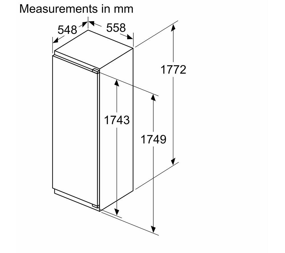 BOSCH Series 6 KIR81ADD0G Integrated Tall Fridge - Fixed Hinge image number 5 of 7