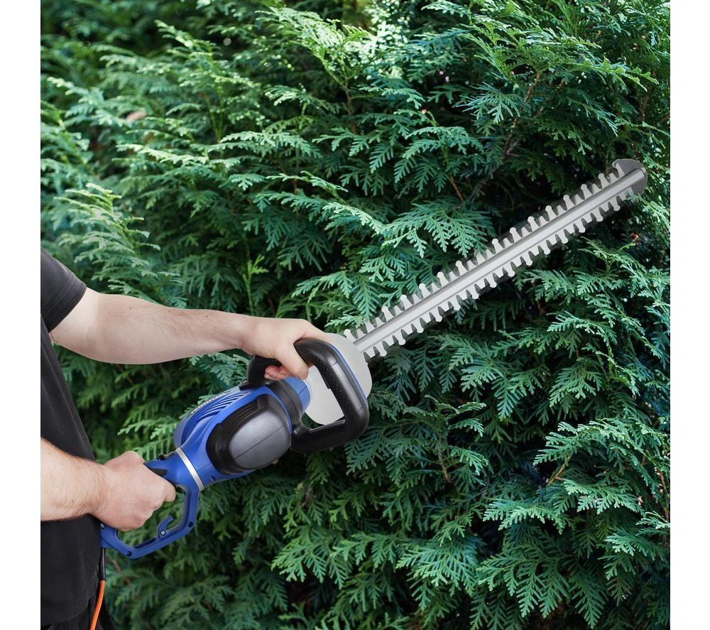 HYUNDAI HYHT680E Corded Hedge Trimmer - Blue & Black image number 8 of 9