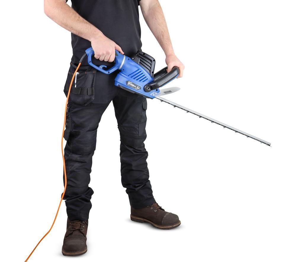 HYUNDAI HYHT680E Corded Hedge Trimmer - Blue & Black image number 9 of 9
