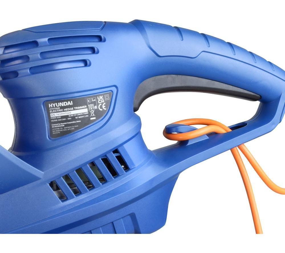 HYUNDAI HYHT550E Corded Hedge Trimmer - Blue image number 4 of 9