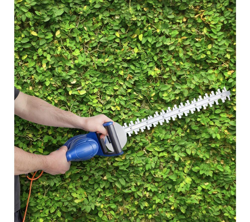 HYUNDAI HYHT550E Corded Hedge Trimmer - Blue image number 8 of 9
