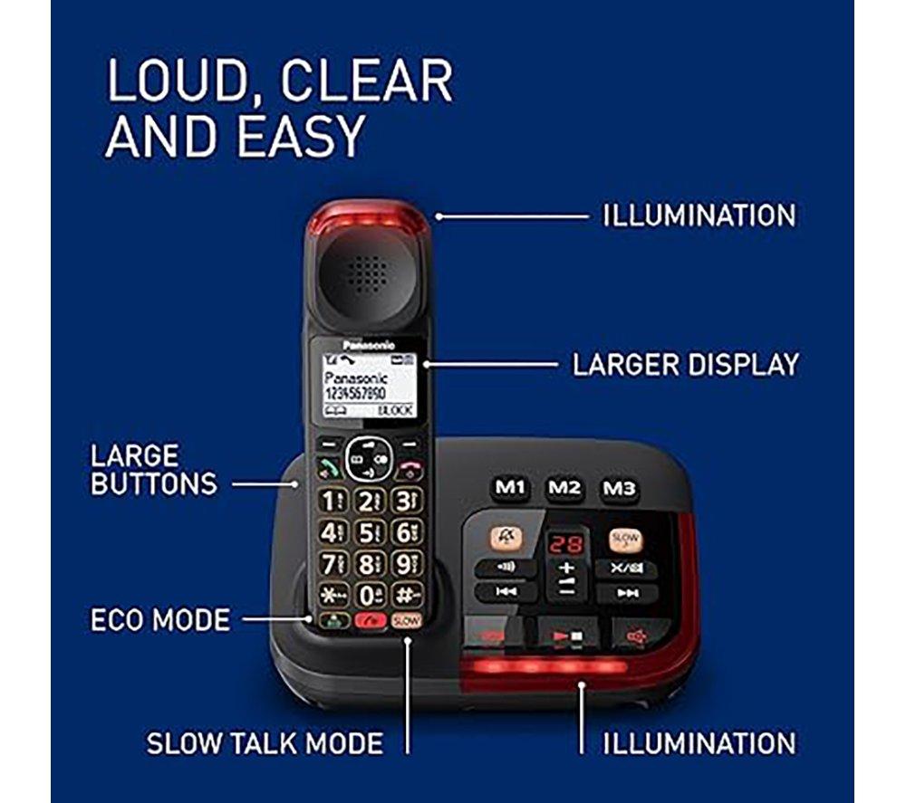 PANASONIC KX-TGM420EB DECT Cordless Phone - Black image number 2 of 7