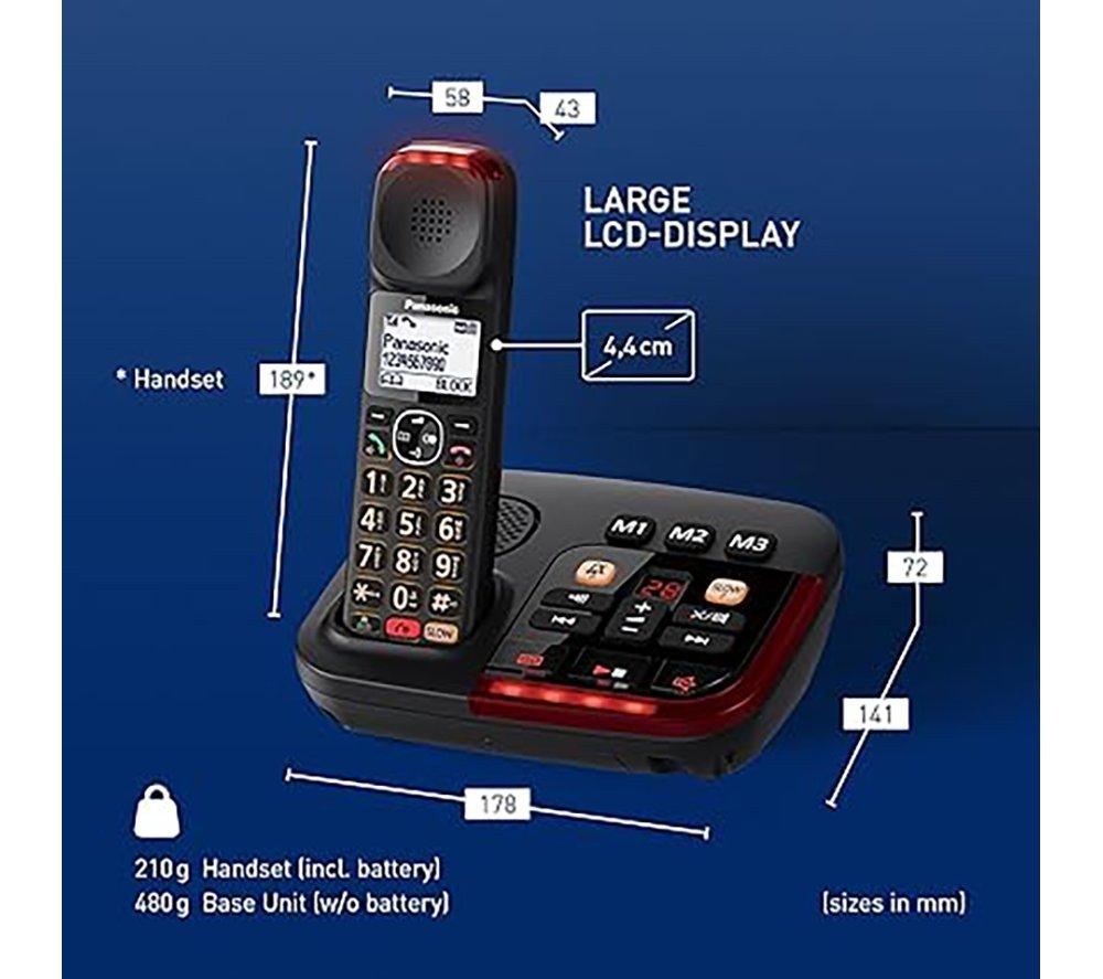 PANASONIC KX-TGM420EB DECT Cordless Phone - Black image number 6 of 7