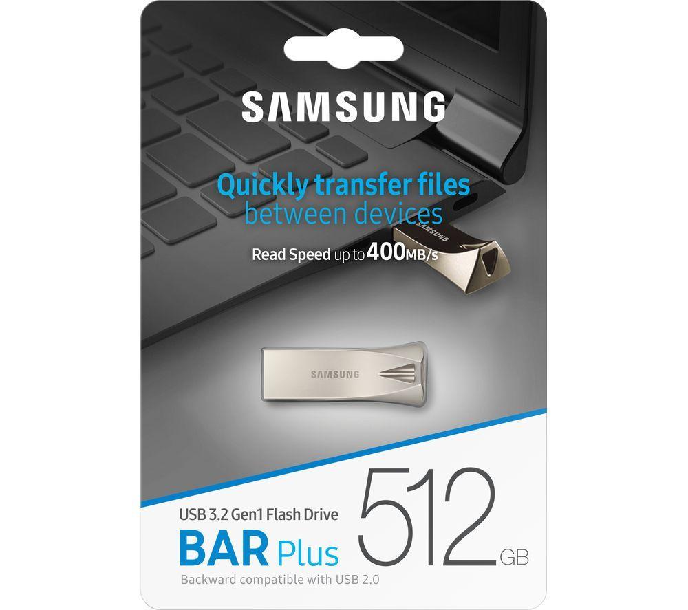 SAMSUNG Bar Plus USB 3.2 Memory Stick - 512 GB, Champagne Silver image number 3 of 4
