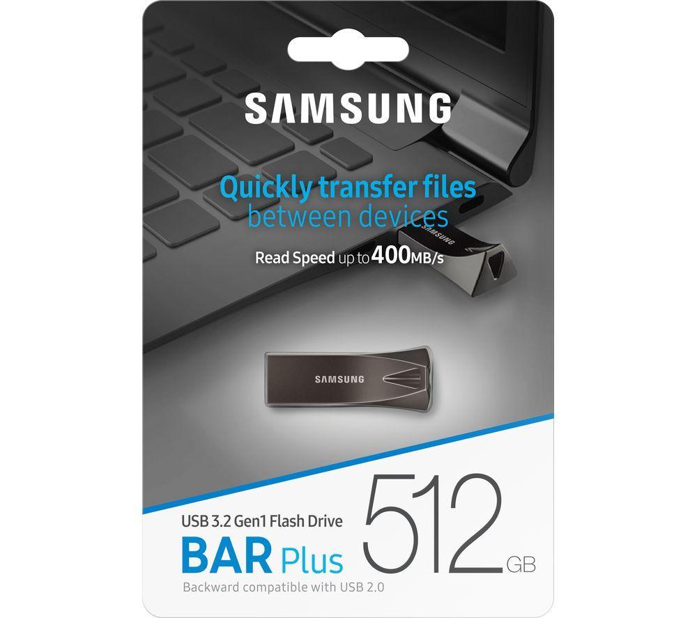 SAMSUNG Bar Plus USB 3.2 Memory Stick - 512 GB, Titan Grey image number 4 of 5