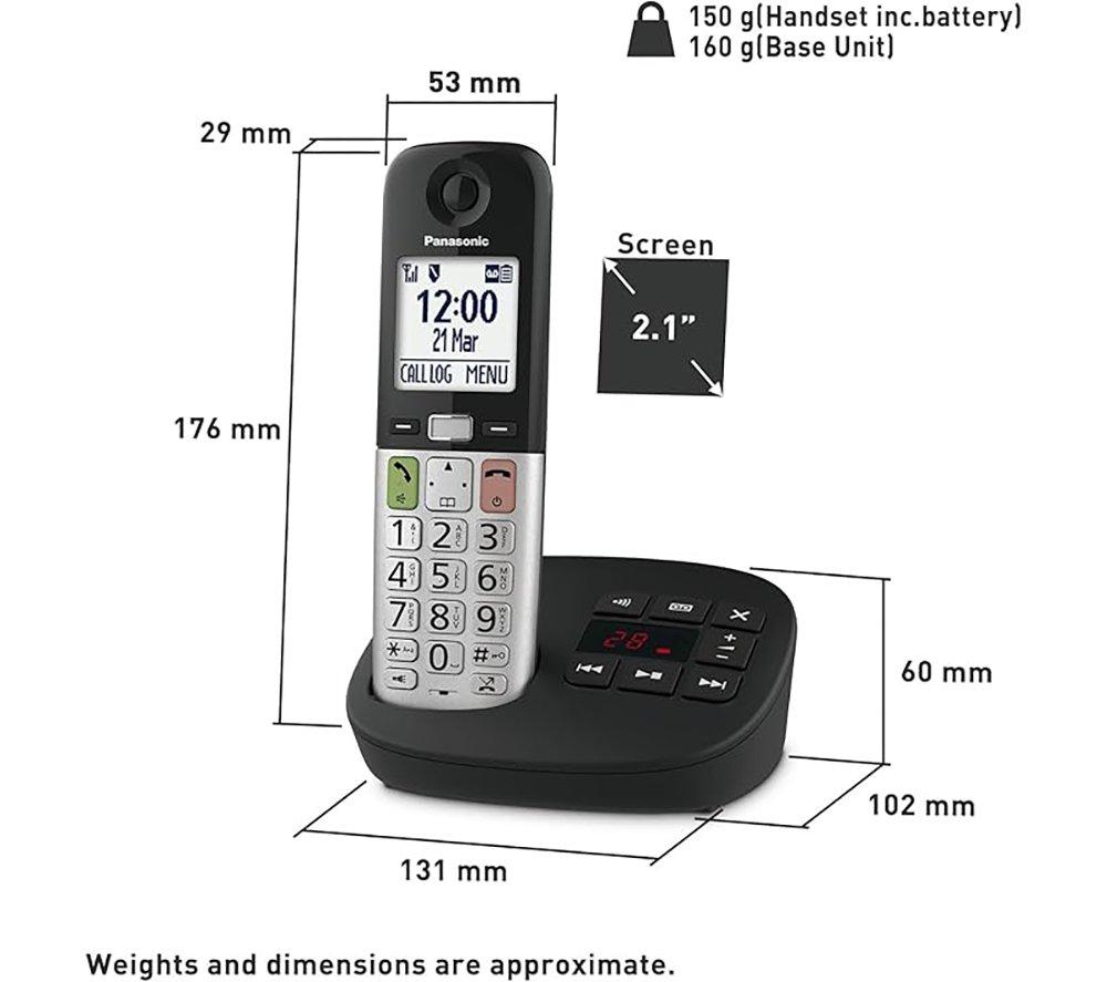 PANASONIC KX-TGU430EB Cordless Phone - Silver & Black image number 5 of 6