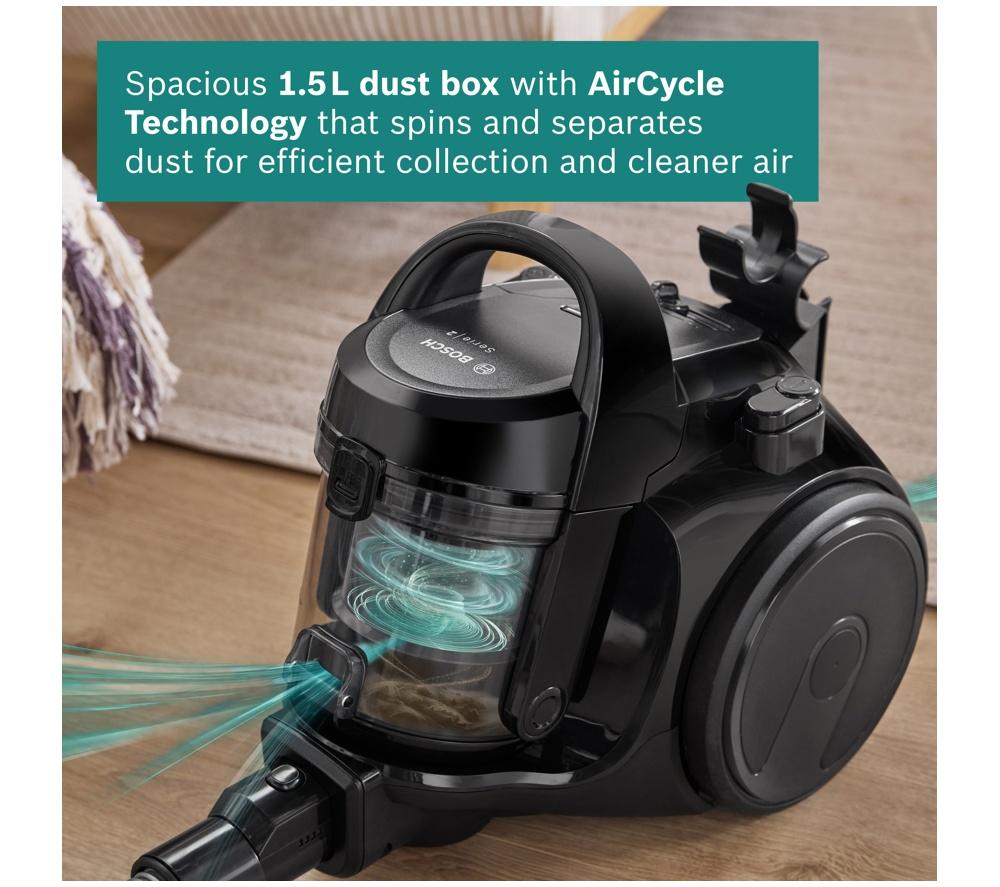 BOSCH Series 2 BGS05BA2GB Cylinder Bagless Vacuum Cleaner - Black image number 5 of 12
