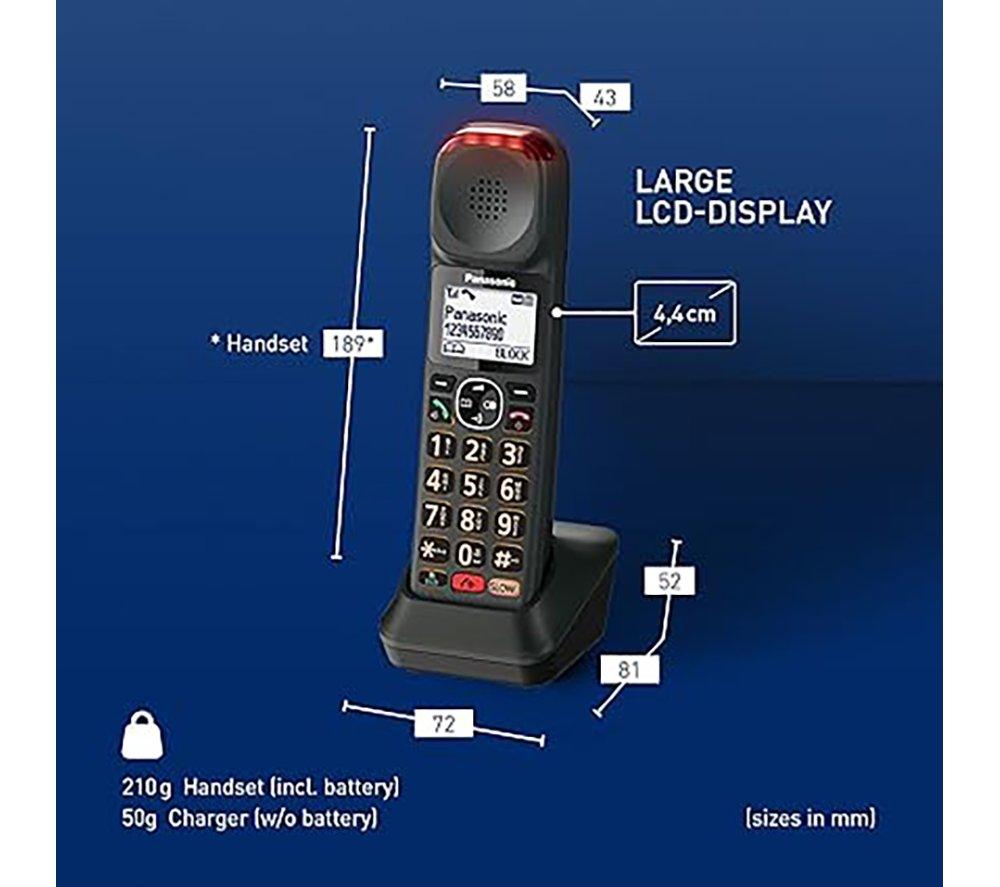 PANASONIC KX-TGMA45EM DECT Cordless Phone Additional Handset - Black image number 6 of 7