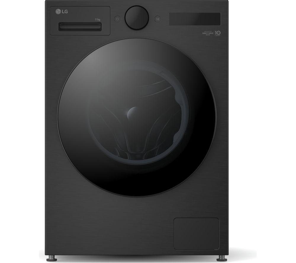 LG VX75 Series AI Direct Drive F4X7511TBB WiFi-enabled 11 kg 1400 Spin Washing Machine - Matte Black, Black