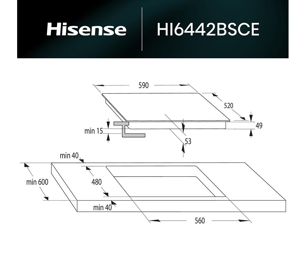 HISENSE HI6442BSCE 60 cm Electric Induction Hob - Black image number 13 of 15