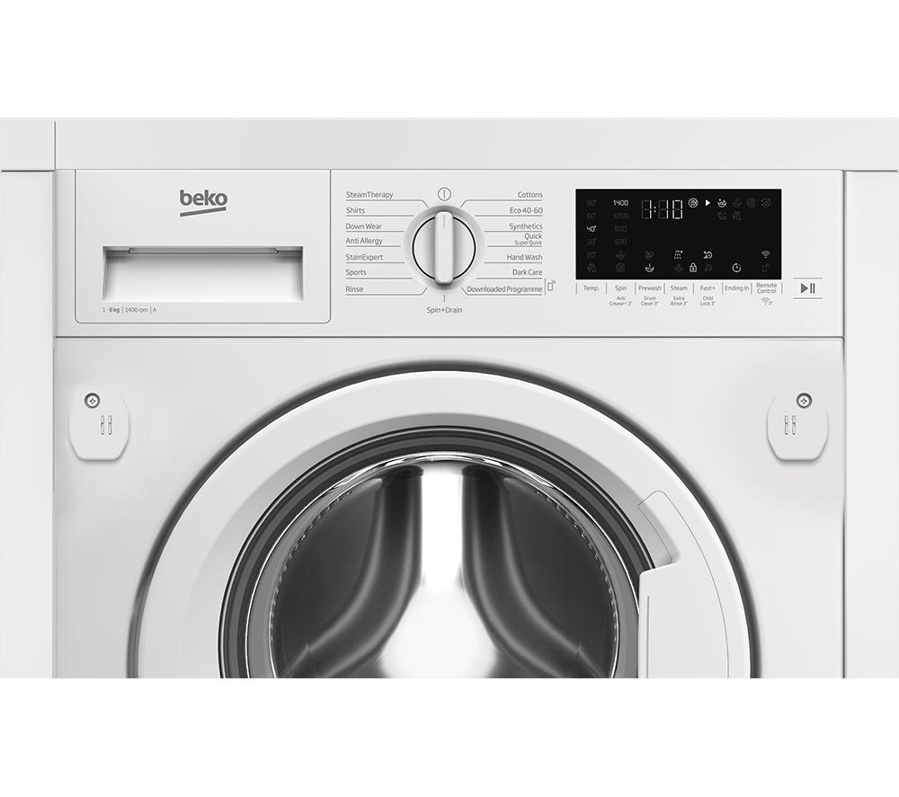 BEKO Pro WTIK84122 Integrated WiFi-enabled 8 kg 1400 Spin Washing Machine image number 2 of 10