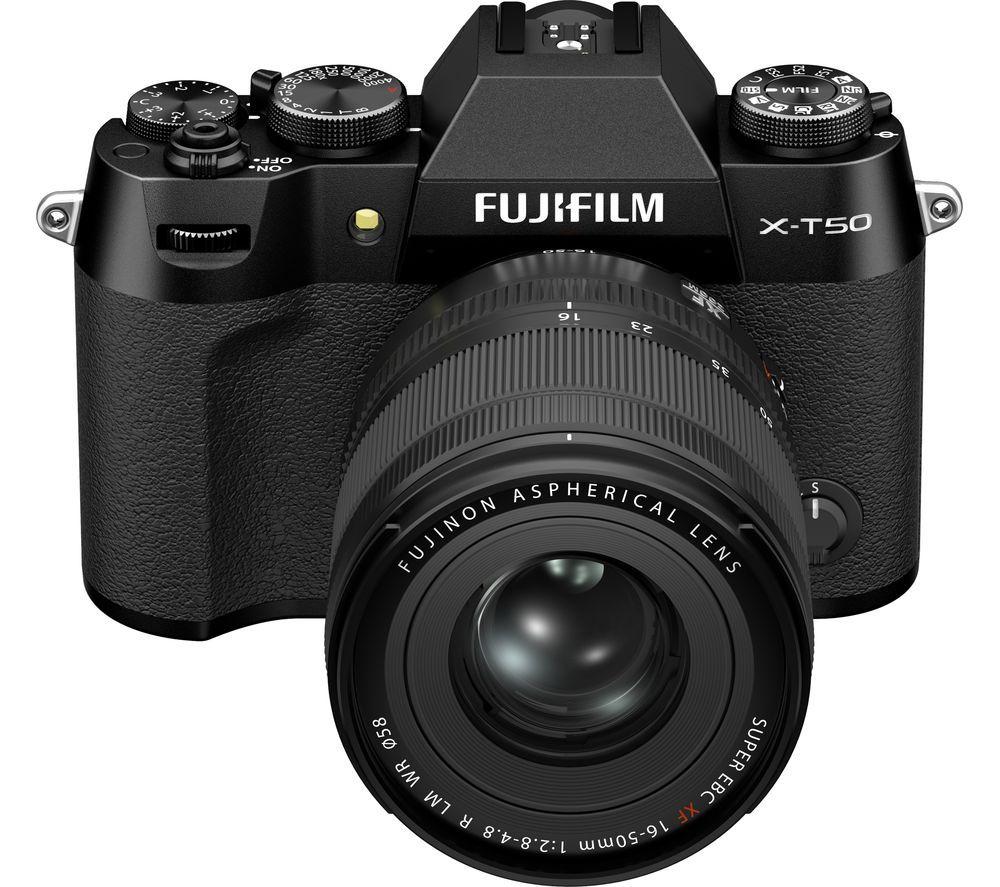 FUJIFILM X-T50 Mirrorless Camera with FUJINON XF 16-50 mm f/2.8-4.8 R LM WR Lens - Black