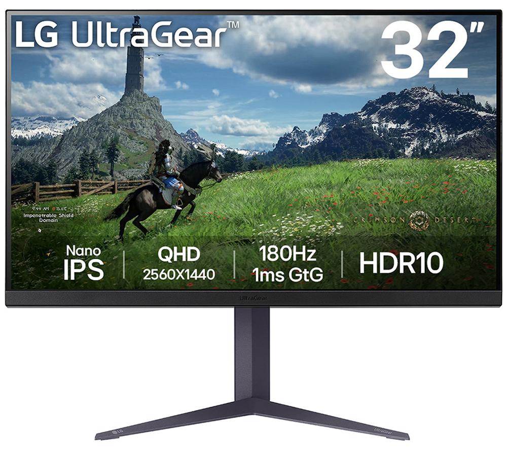 LG UltraGear 32GS85Q-B.AEK Quad HD 32" Nano IPS Gaming Monitor - Dark Grey