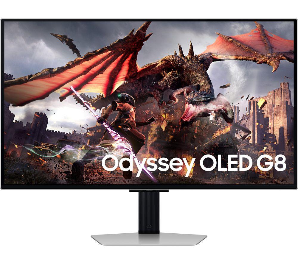 SAMSUNG Odyssey G8 LS32DG802SUXXU 4K Ultra HD 32" OLED Smart Gaming Monitor - Black & Silver