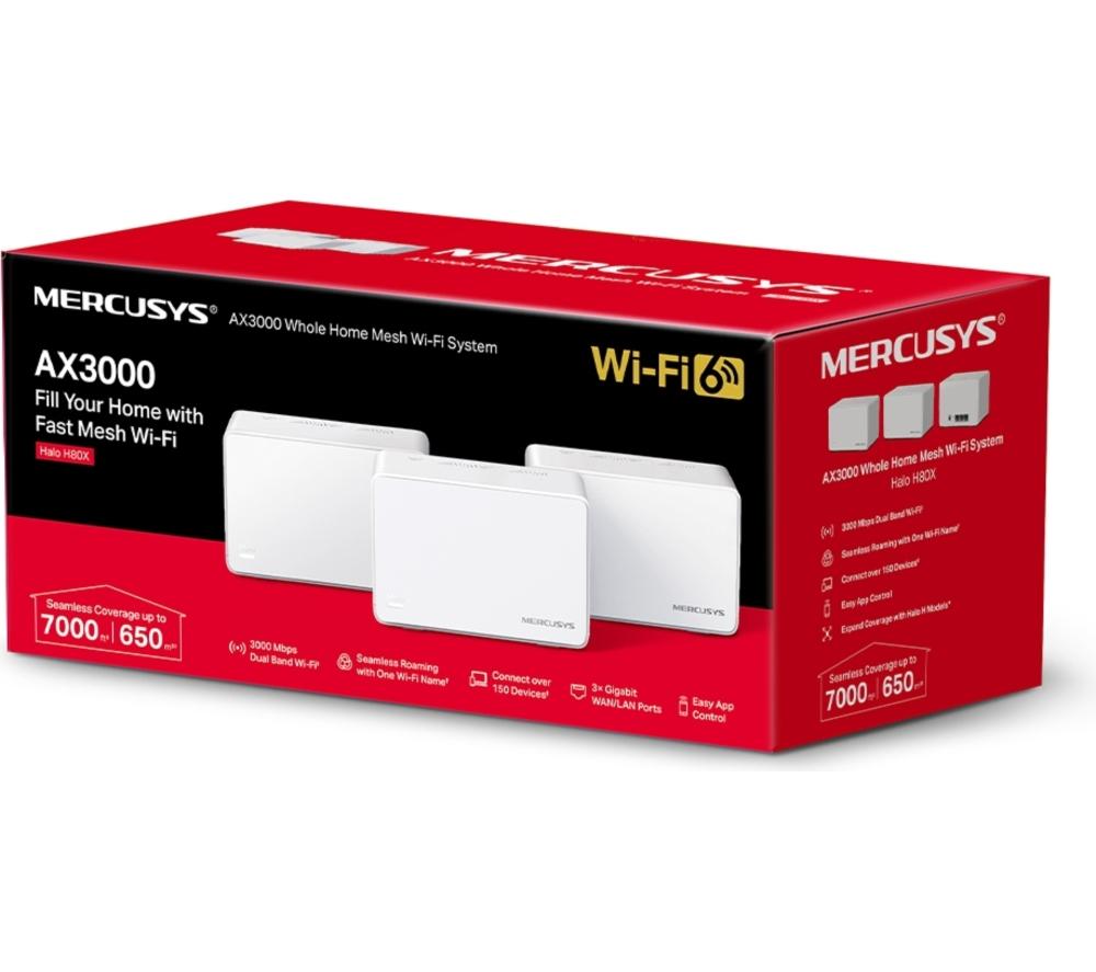MERCUSYS Halo H80X Whole Home WiFi System - Triple Pack image number 2 of 5
