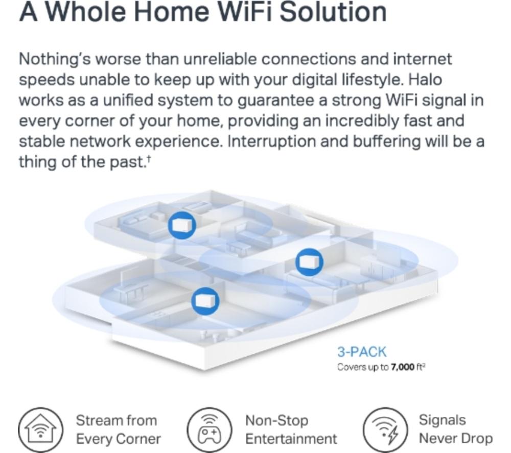 MERCUSYS Halo H80X Whole Home WiFi System - Triple Pack image number 3 of 5