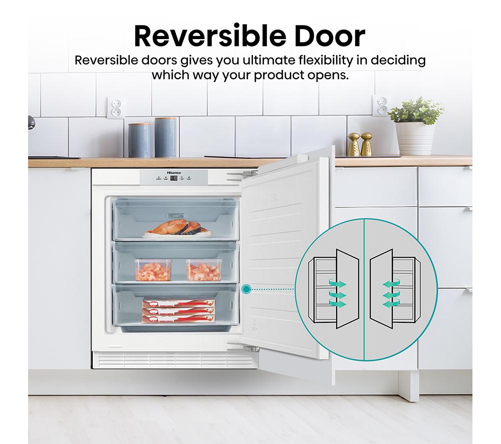 HISENSE FUV124D4AWE Integrated Undercounter Freezer - Fixed Hinge image number 8 of 13