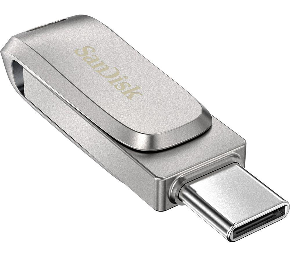 SANDISK Ultra USB Type-C & USB 3.2 Dual Memory Stick - 128 GB, Silver image number 2 of 5