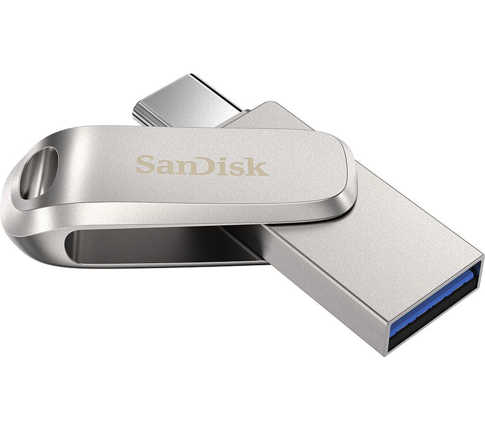 SANDISK Ultra USB Type-C & USB 3.2 Dual Memory Stick - 128 GB, Silver image number 4 of 5