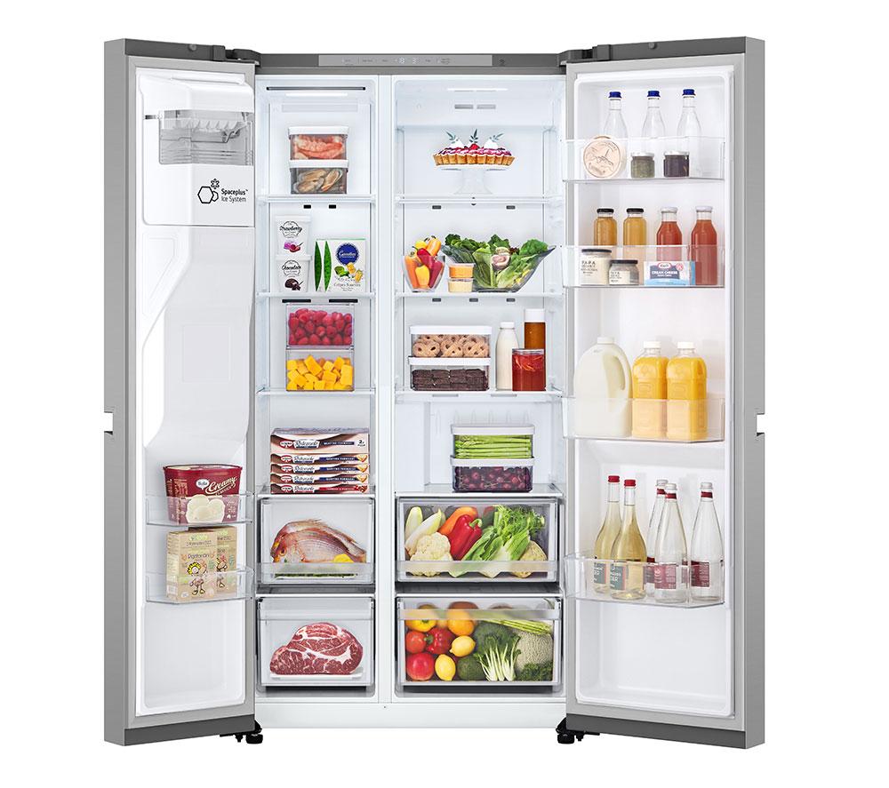 LG NatureFRESH GSLC40PYPE American-Style Fridge Freezer - Prime Silver image number 12 of 16